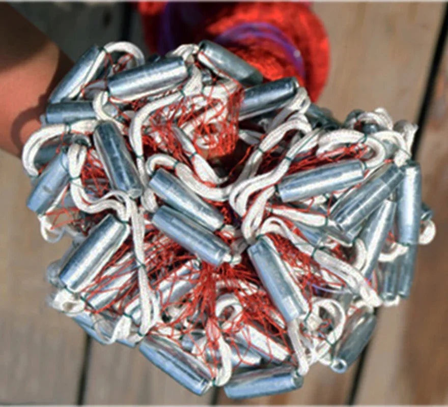 Lawaia Fischernetz, Handwurfnetz, Outdoor-Angelgerät, verzinktes Stahlgussnetz, Modell 240/300/600