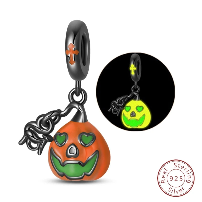 Halloween 925 Sterling Silver Design Charms Beads Pendants Suitable for Original Bracelet DIY Exquisite Making Jewelry