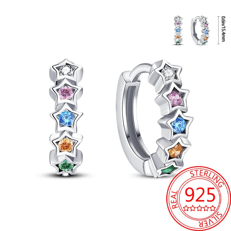 Hot Sale Bee Earrings For Girl Lovely Yellow Black Dancing Bee Happy S925 Hoop Earrings Birthday Gift Silver Jewelry