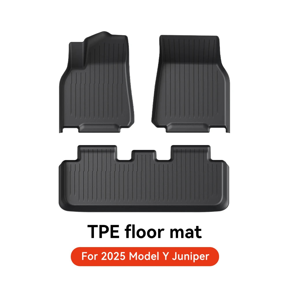 YZ For Tesla Floor Mat Model Y Juniper 2025 Car Trunk Mat Luggage Mat TPE waterproof Anti-Slip Set Floor Liner Mat - Madeinsea©