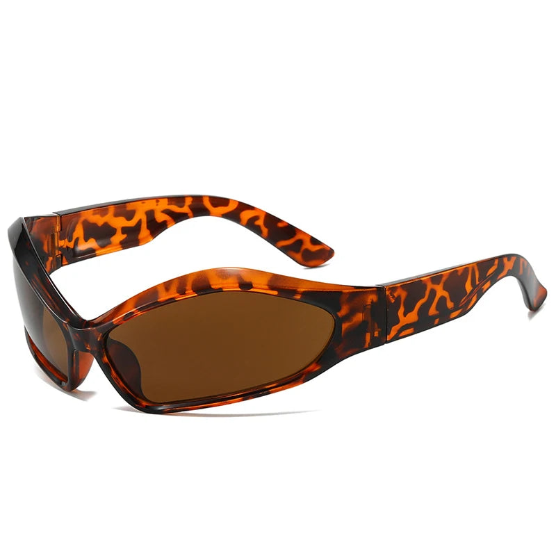 2025 New Men's Y2K Punk Sunglasses Outdoor Cycling Sports Sun Glasses Women Vintage Shades Trendy Goggle Eyewear 2000S Aesthetic