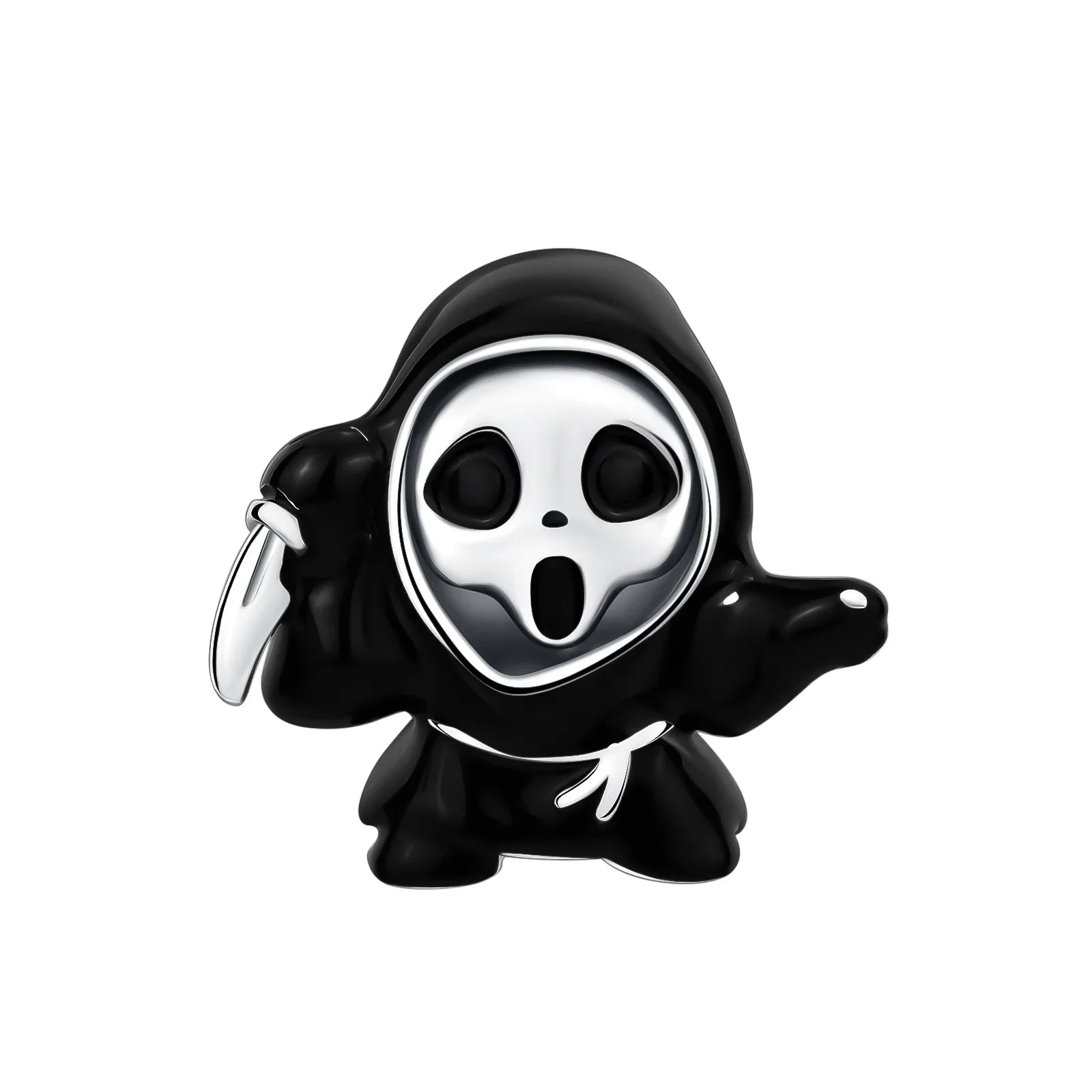 Halloween Charms 925 Sterling Silver Black Skull Bat Pumpkin Pendant Fit Original Bracelet Charm Beads Necklace DIY Fine Jewelry