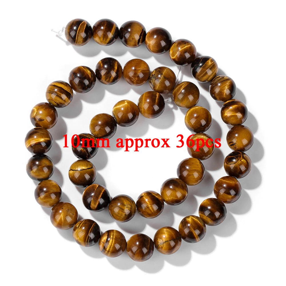 High Quality Yellow Tiger Eye Stone Beads Natural Round Heart Rondelle Cube Irregular Loose Spacer Bead For Jewelry Making DIY