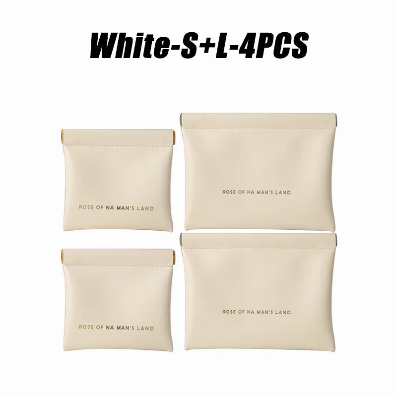 Small Makeup Bag Data Mini Portable Cable  Digital Storage Bag Automatically Closes Wired Earphones Carrying Bag Power Charger