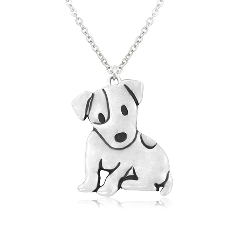 New Jack Russell&Australian Shepherd Pendant Dog Necklace Women Men Jewelry Boho Stainless Steel Chains Lover Choker Party Gift