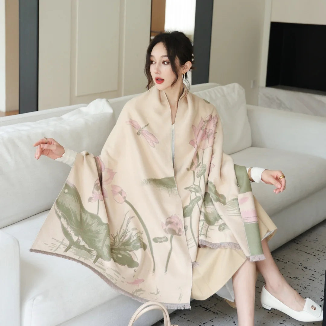 Print Cashmere Scarf Women Thick Warm Winter Blanket Brand Female Luxury Quality Shawl Wrap Bufanda 2025 Poncho Echarpe Pashmina