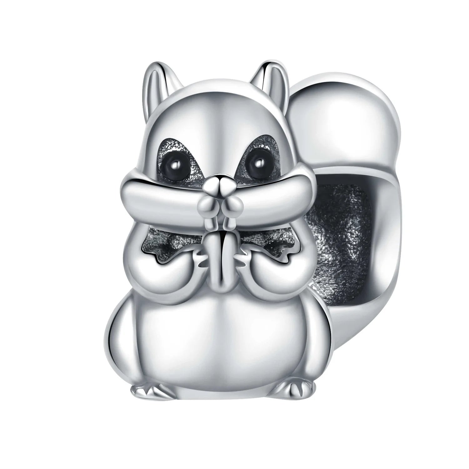 PANPOKI 925 Sterling Silver Cute Teddy Bear Animal Pendant Beads Original Pendants Bracelet Charm Jewelry Party DIY Gifts