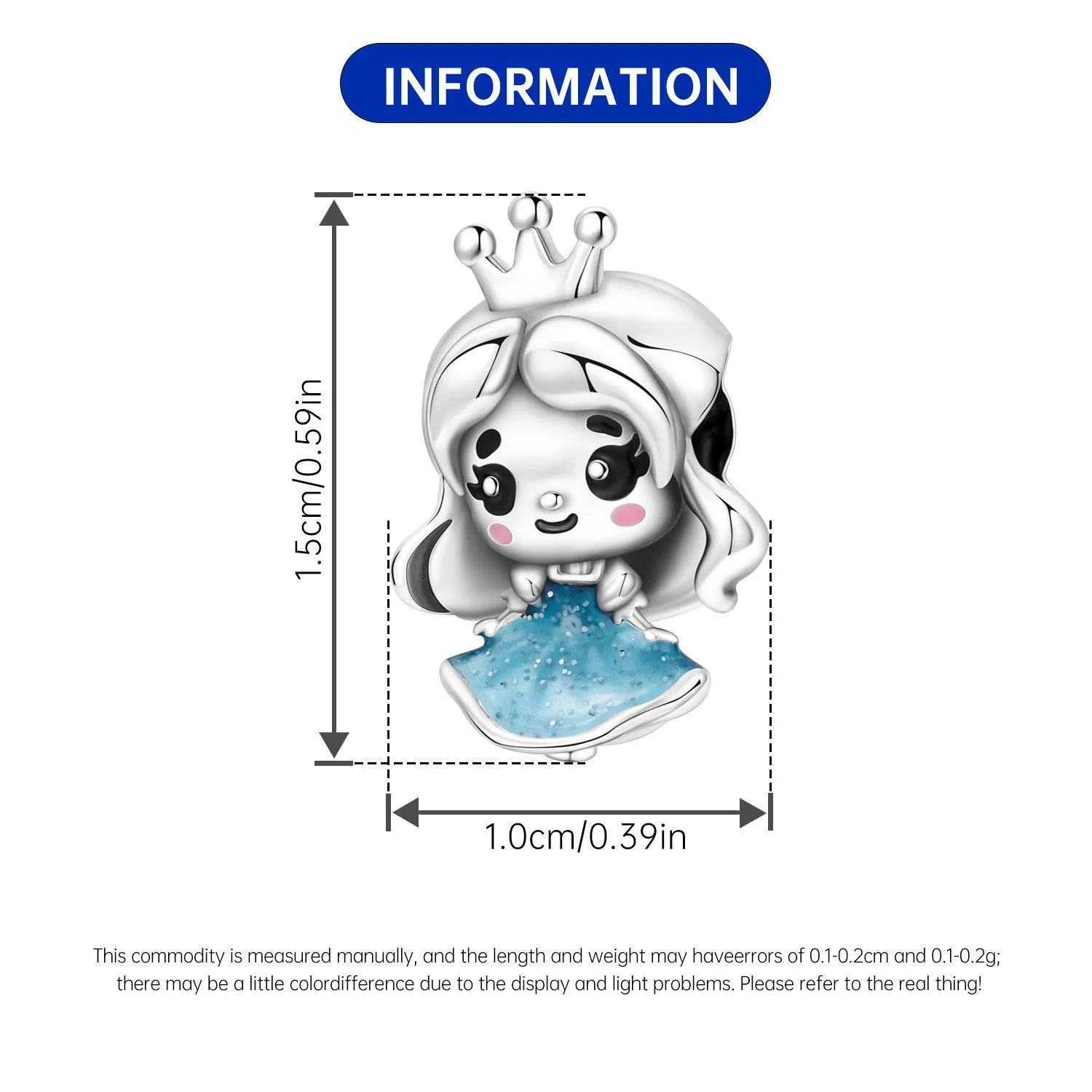 PANPOKI 925 Sterling Silver Princess Cartoon Character Beads Original Pendants Bracelet Charm Jewelry Party DIY Trendy Gifts
