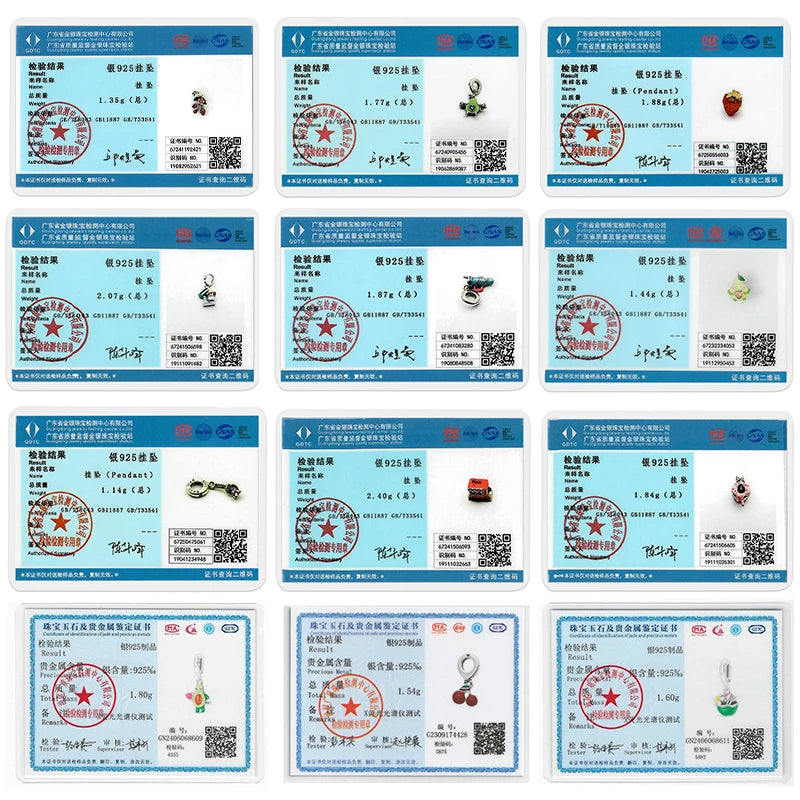 Original Charms Beads 925 Sterling Silver Cherry Strawberry Avocado Watermelon Fruits Charms Pendants For Woman Jewelry Making