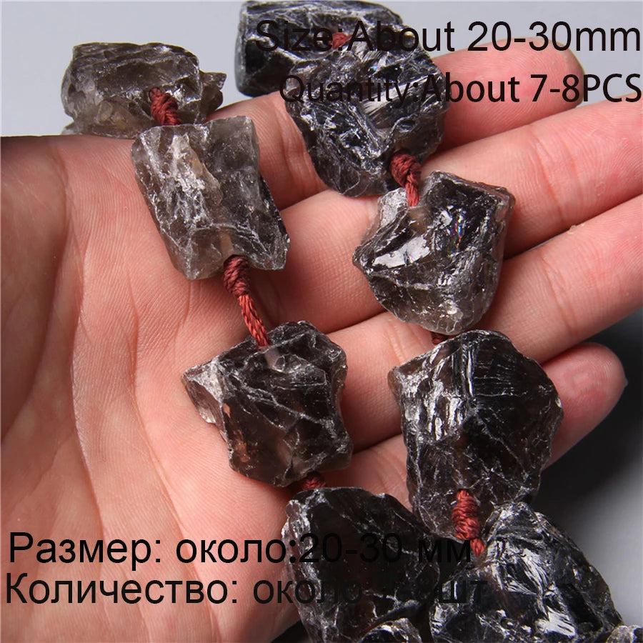 7.5" Natural Irregular Rough Stone Beads Raw Rock Lapis Quartzs Nuggets For Jewelry Making DIY Earrings Bracelet Supply 7-30mm