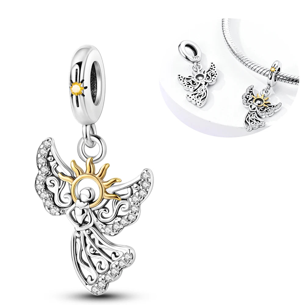 925 Silver Girl Lady Lipstick Makeup Charm Dangle Pendant Beads Fit Original Bangle Cosmetic Charms Bracelet DIY Making Jewelry