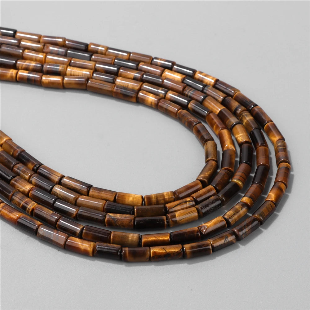 5x9mm Natural Cylinder Column Stone Bead Agat Aventurine Amethyst Jasper Quartz Loose Spacer Beads DIY Necklace Earring Bracelet