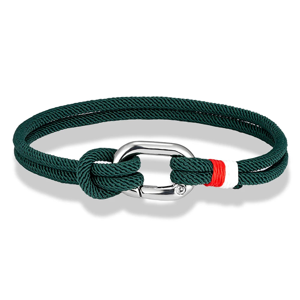 MKENDN New Nautical Mens Thin Rope Bracelet With Oval Circle Spring Clasp For Surfer Beach Jewelry Gifts - Madeinsea©