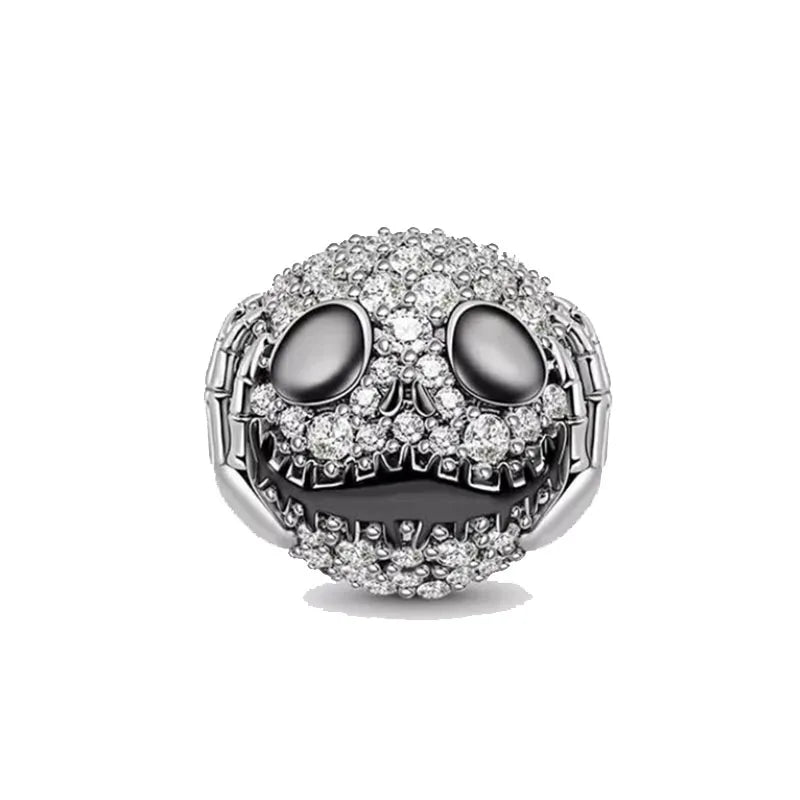 New 925 Silver Dark Black Series Charm Clown Bead Spider Pendant Talisman Women's Jewelry Fit Original European Bracelet Gift