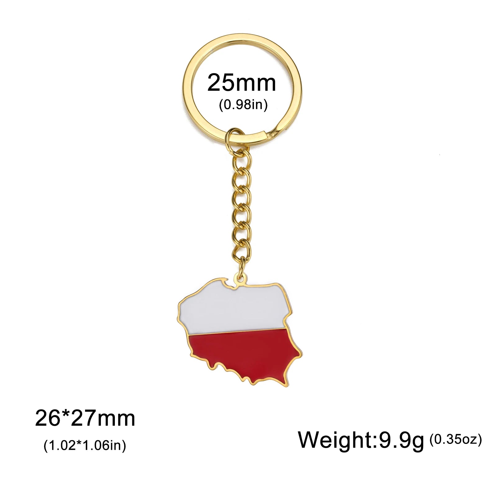 Dreamtimes France Poland Mexico Map Pendant Keychain for Women Men Stainless Steel Key Ring Qatar Ghana Syria Haiti Jewelry