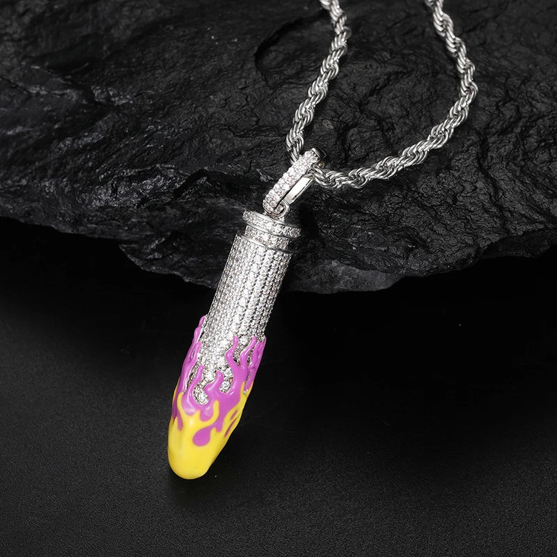 TUHE luminous Copper Iced Out For Man Hip Hop Jewelry