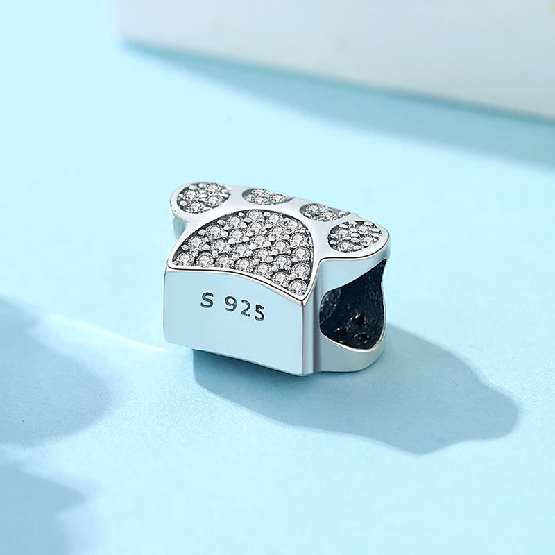 Original 925 Sterling Silver Charms Love Pets Dog Cat Paw Print Pendant Beads Fit Brand Bracelets Necklaces Women DIY Jewelry - Madeinsea©