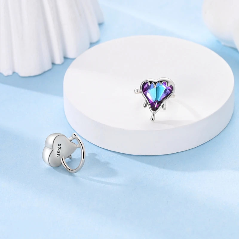 Fine 100% 925 Sterling Silver Zircon Ear Clip For Women Girls Non Piercing Fake Cartilage Clip Butterfly Earrings Jewelry Giift