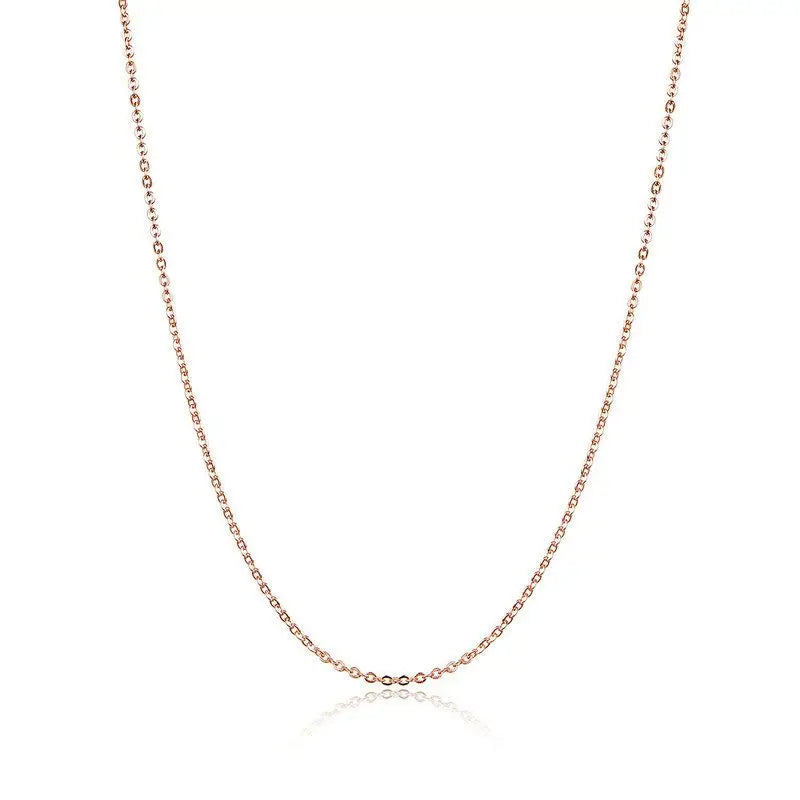 WOSTU Classic Basic Chains 925 Sterling Silver 14K Gold Rose Gold Plate O-Shaped Links Neckalce Extended Chains Jewelry Making