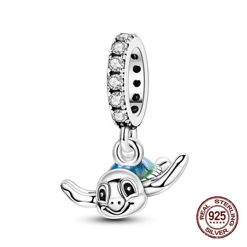 Summer New 925 Sterling Silver Zircon Crab Octopus Jellyfish Turtle Shell Charms Beads Fit Original Bracelets DIY Jewelry Gifts