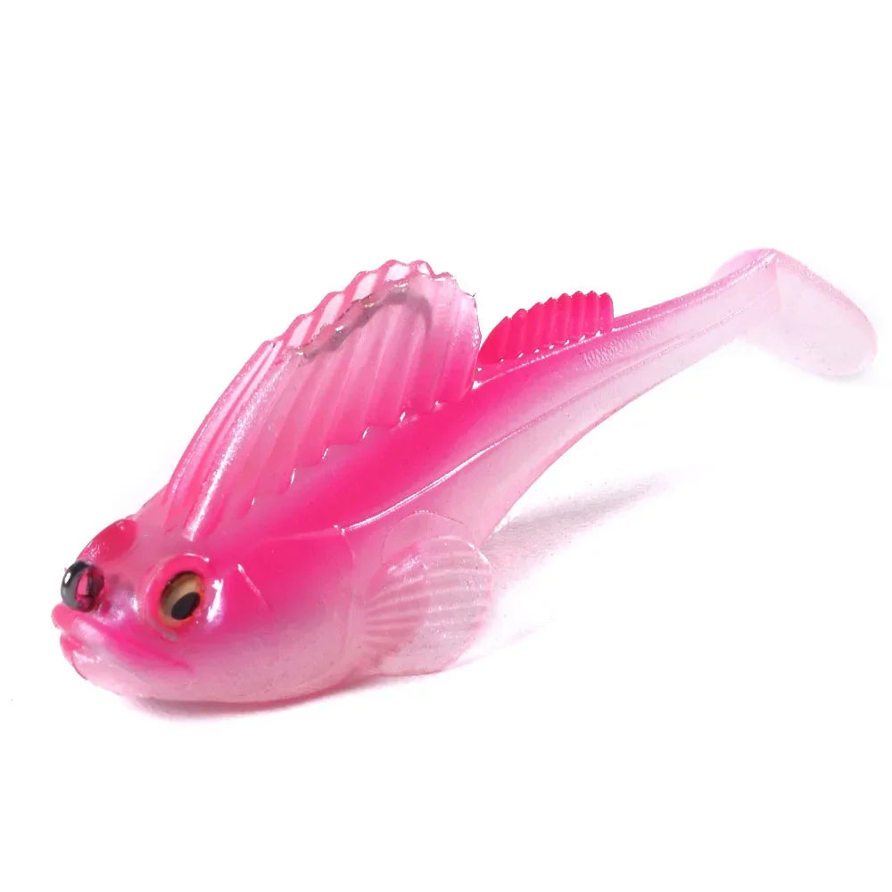 1 leurre de pêche en silicone Dark Sleeper Wobbler 7 g 14 g 20 g, leurre souple coulant, hameçon jig, swimbait pour la pêche au bar, au shad et à la perche.