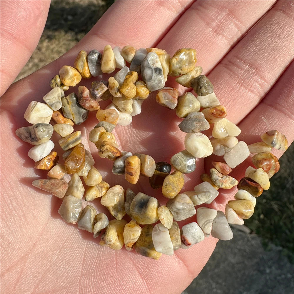 5-8mm Natural Blue Moonstone Beads White Cat Eye Crystals Opal Stone Loose Bead For Jewelry Making DIY Necklace Bracelet Rings