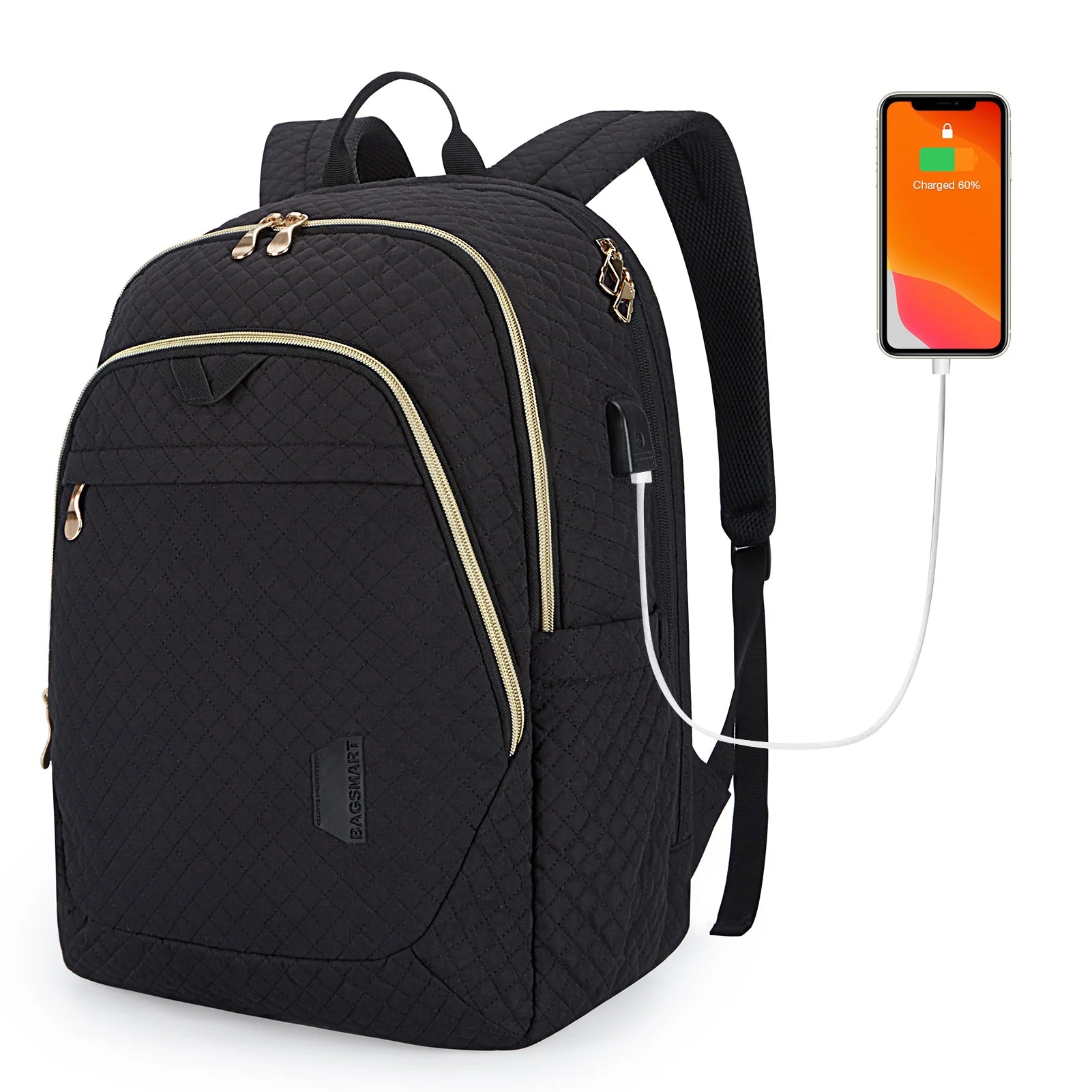 BAGSMART Women's Backpack Anti-theft 15.6 17.3'' Laptop Backpack Bag f