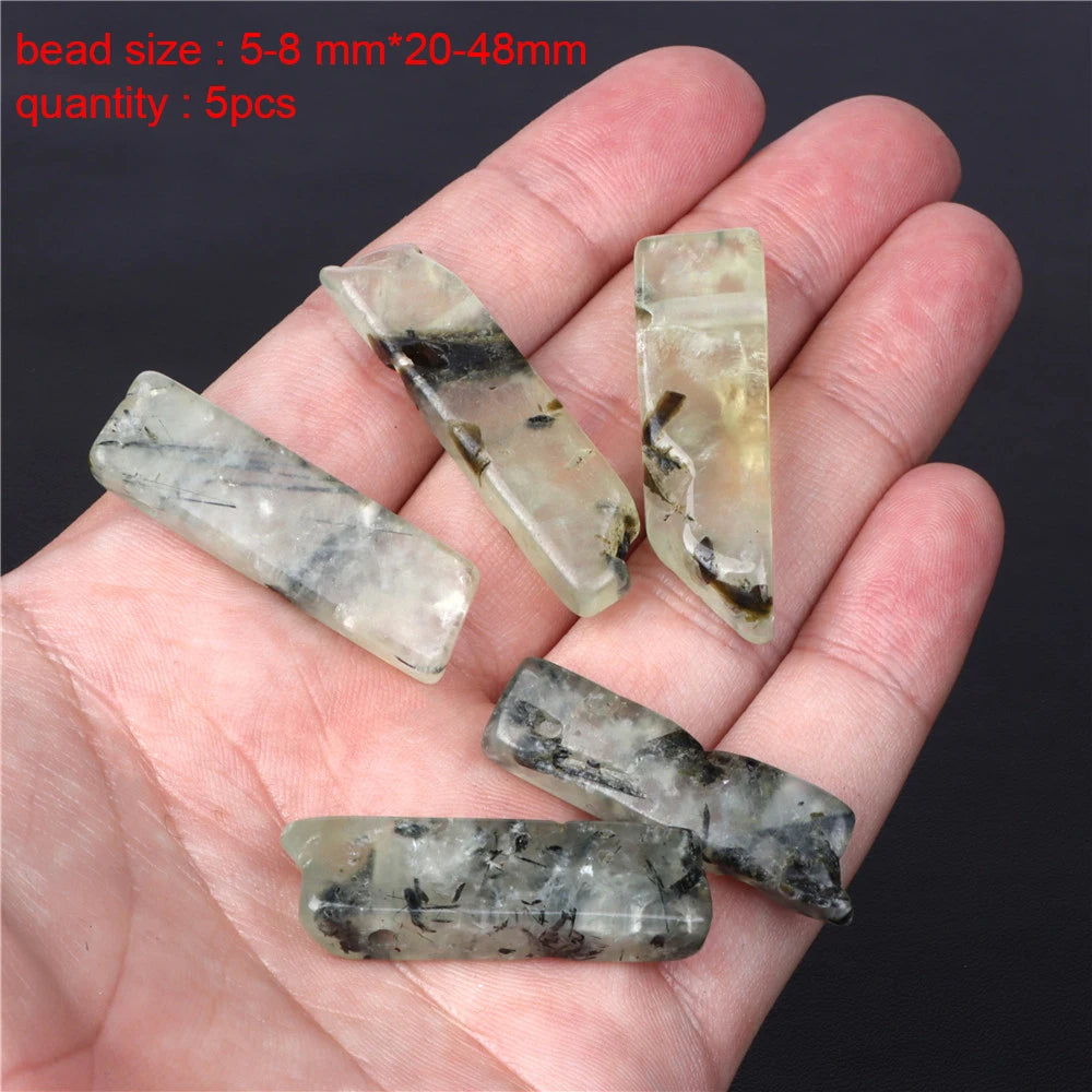 Natural Stone Beads Green Prehnites Round Faceted Loose Spacer Raw Chip Bead For Jewelry Making Needlework Diy Bracelet Necklace