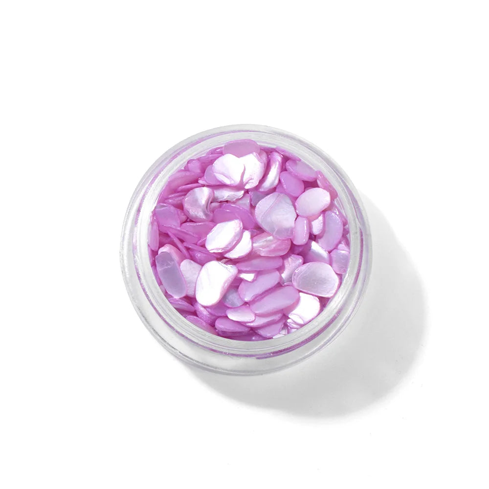 Unregelmäßige Abalone-Fragmente, Splitter, Kiesel, Muschelglitzerflocken für Nagelkunstdekoration, DIY-Charm-Maniküre-Accessoires