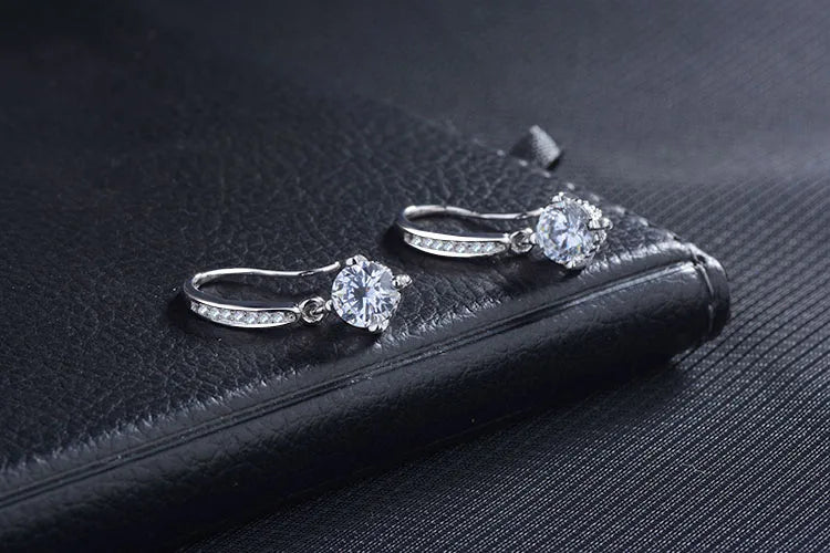 925 Sterling Silver Moissanite Drop Earrings For Women Simple Brand Design D Color VVS Diamond Pass Test Eardrop Fine Jewelry