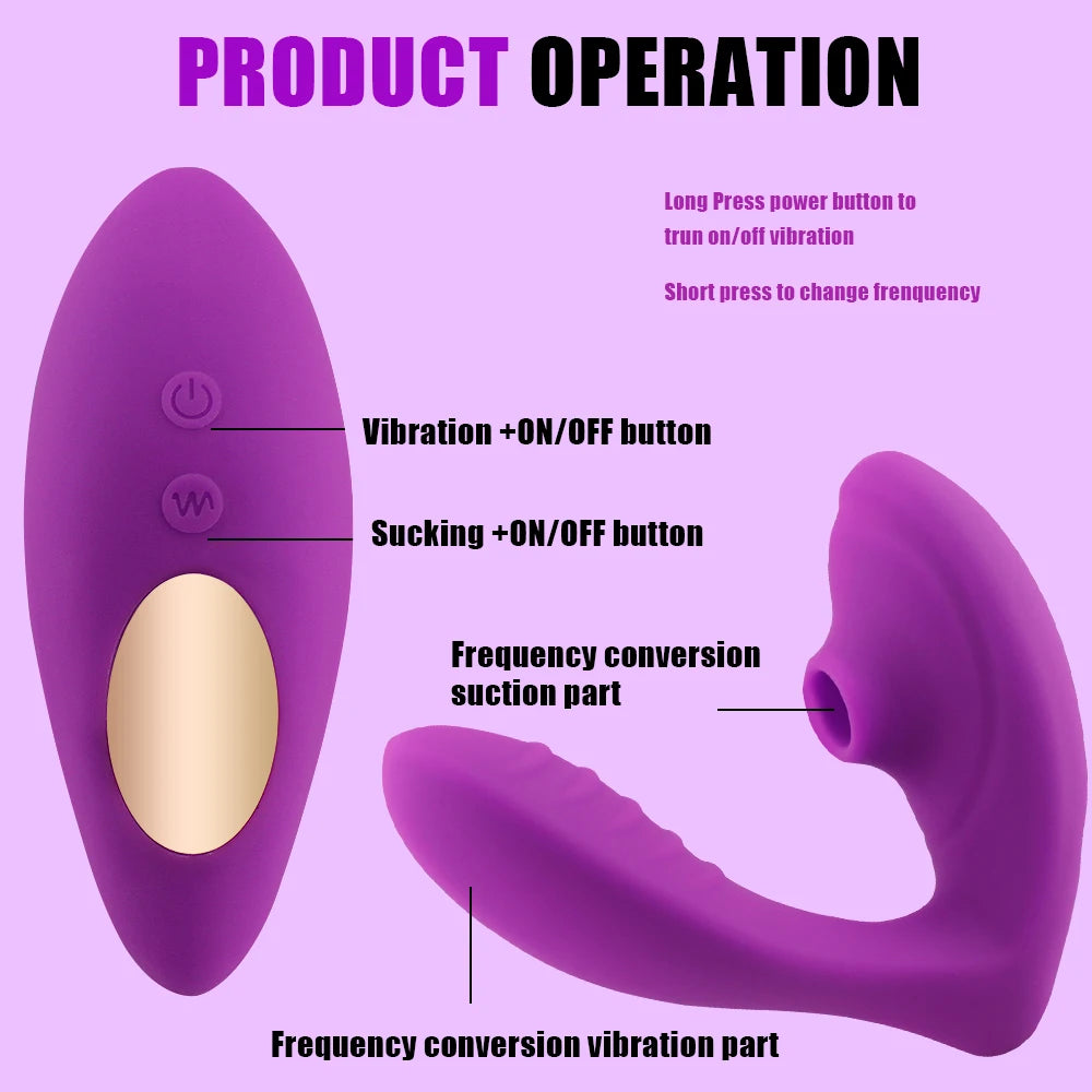 APP Bluetooth Vagina Sucking Vibrator 20 Modes Vibrating Sucker Oral Sex Suction Clitoris Stimulator Erotic Sex Toys for Women - Madeinsea©