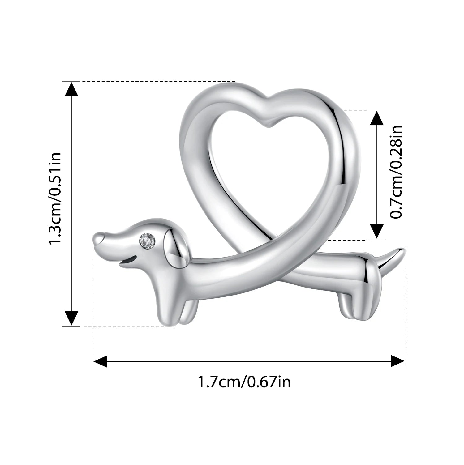 BISAER 925 Sterling Silver Pet Dog Charm Cute Cat Bead Hamster Elephant Animal Pendant For Women DIY Bracelet Fine Jewelry Gift