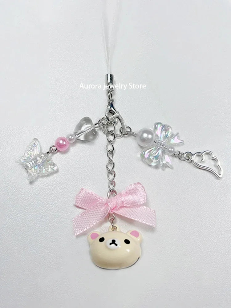 Pendentif ours en perles, porte-clés Y2K, design original, 1 pièce