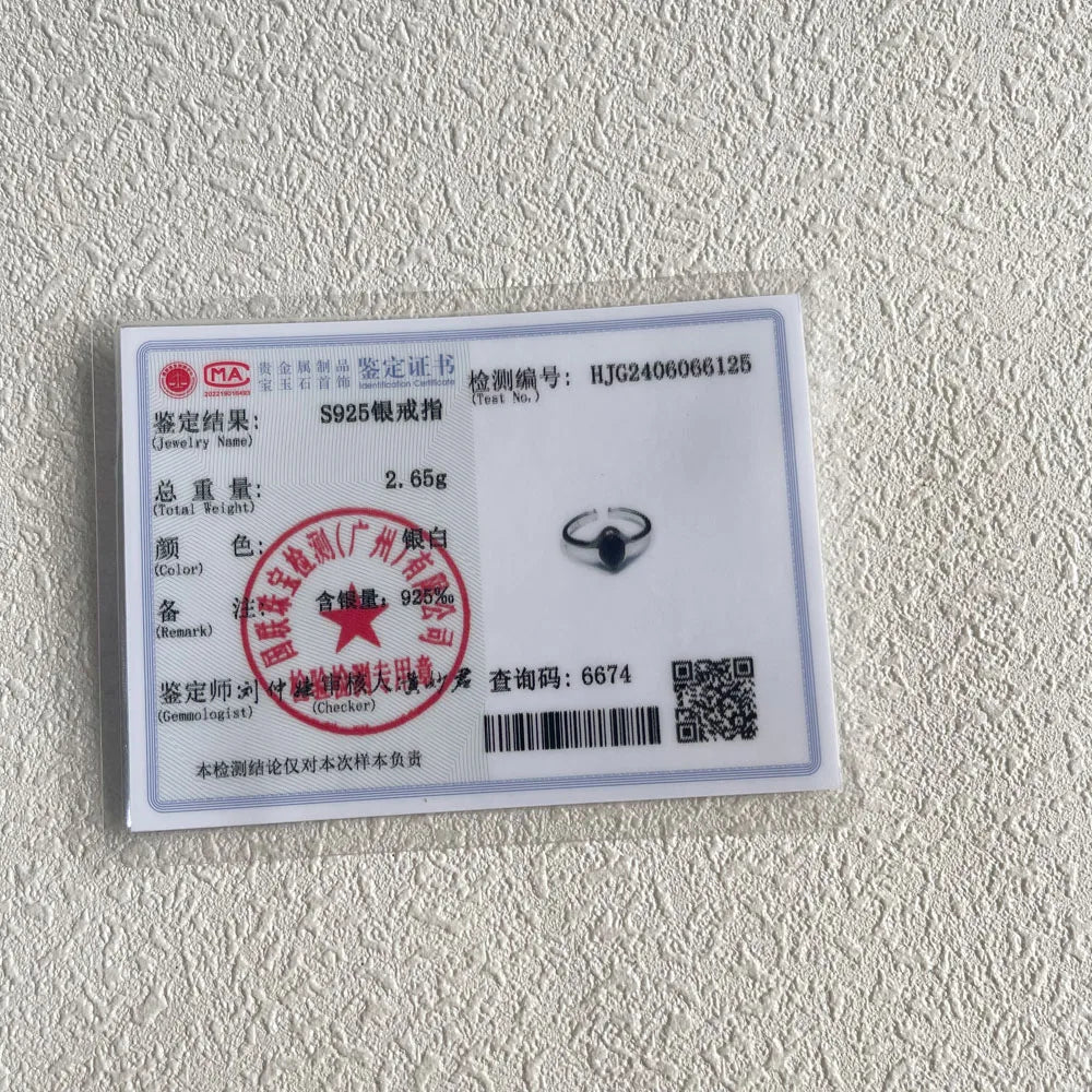 925 Sterling Silver Rings Fashion Hip Hop Vintage Couples Creative Black Stone Design Thai Silver Party Jewelry Birthday Gifts