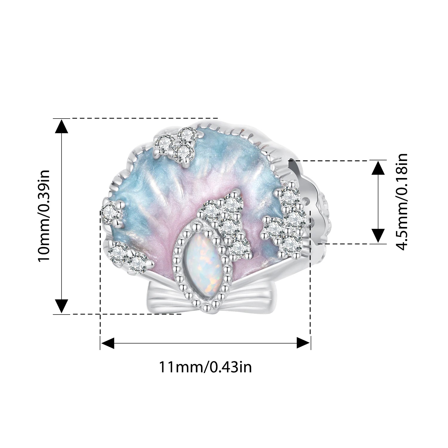 BISAER 925 Sterling Silver Butterfly Flower Silicone Charm Bead Dragonfly Crab Pendant For Women Girl DIY Bracelets Fine Jewelry