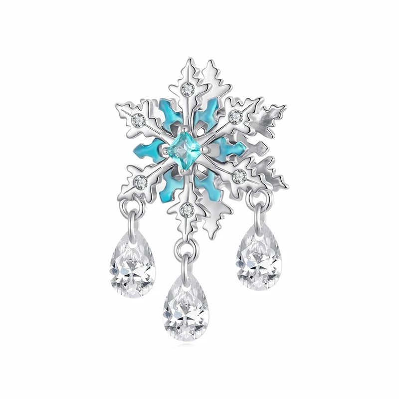 WOSTU 925 Sterling Silver Medusa Head Charm Snake Beads Rainbow Crystal Pendant  for Bracelet Making Unique DIY Gift