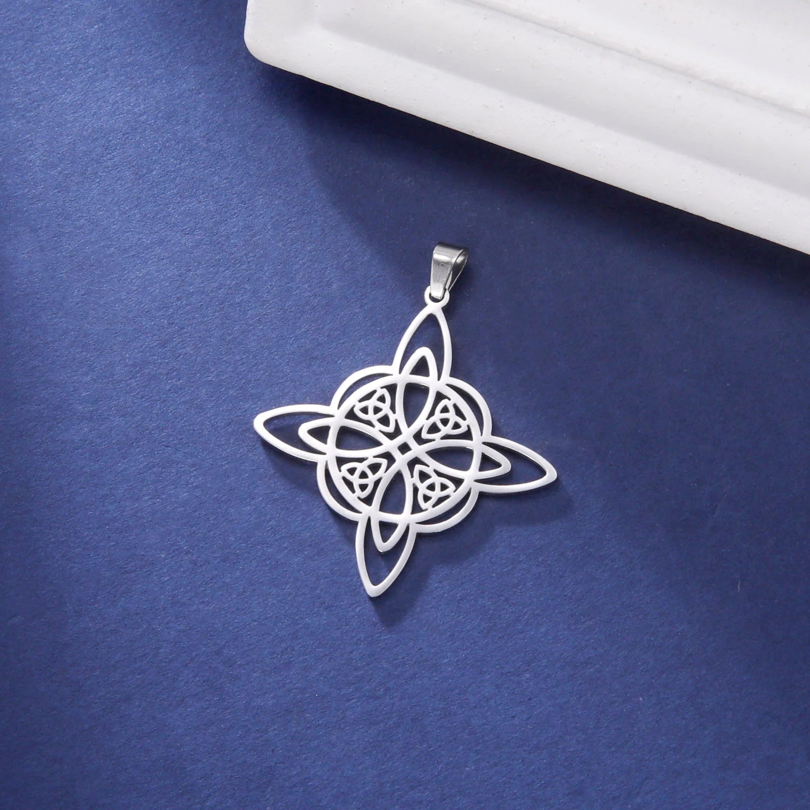 Dreamtimes Stainless Steel Witch Knot Charm Irish Celtic Pendant DIY Handmade Bracelet Necklace Jewelry Gift