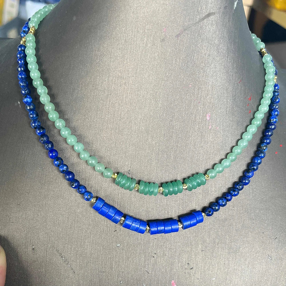 Natural Flat Round Stone Beads Abacus Shape Jaspers Quartzs Gems Beads For DIY Necklace Earrings Jewelry Making Accessori 2*4mm