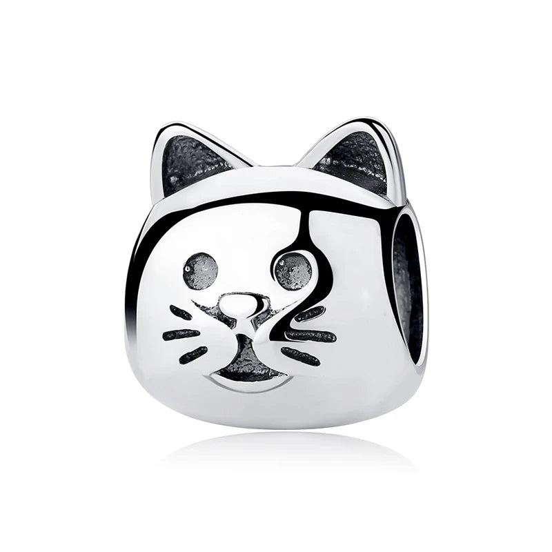 Original 925 Sterling Silver Charms Love Pets Dog Cat Paw Print Pendant Beads Fit Brand Bracelets Necklaces Women DIY Jewelry - Madeinsea©