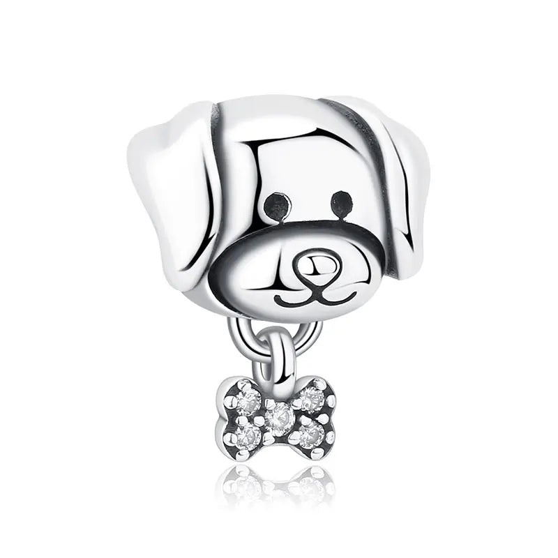 Original 925 Sterling Silver Charms Love Pets Dog Cat Paw Print Pendant Beads Fit Brand Bracelets Necklaces Women DIY Jewelry - Madeinsea©