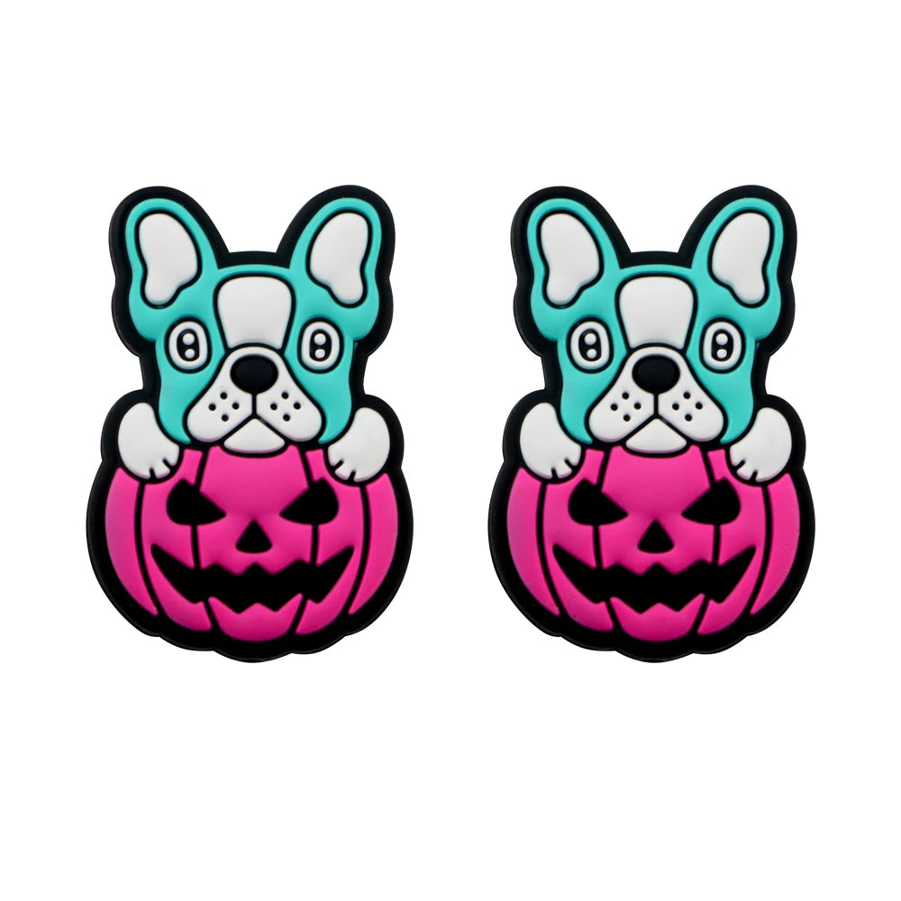 Lot de 5 ou 10 perles en silicone stéréoscopiques en forme de pingouin et de singe pour la fabrication de porte-clés et de bracelets faits à la main