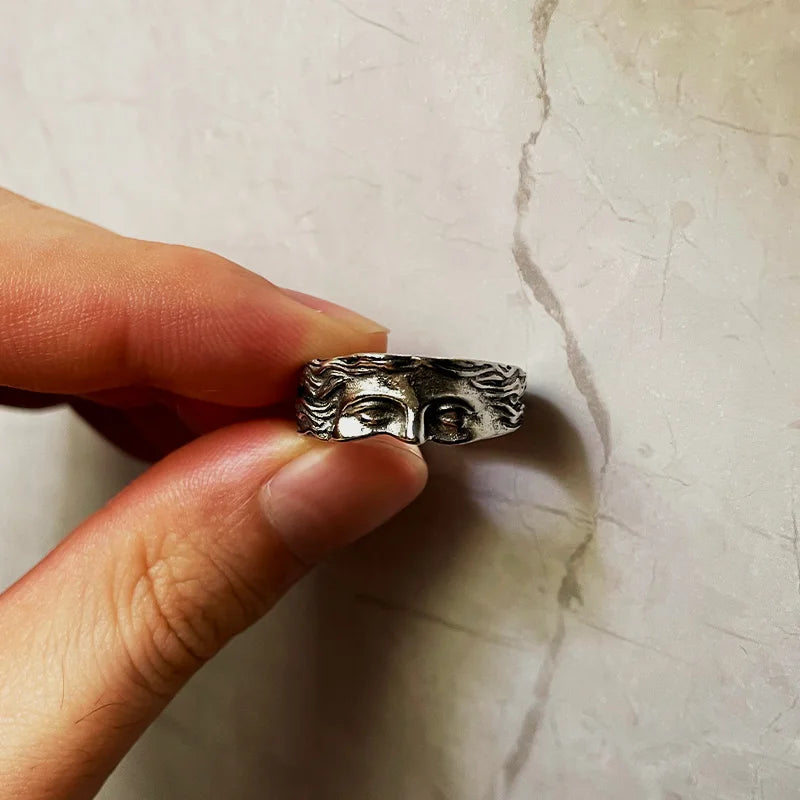 Retro Half Face Venus Ring For Men Women Greek Mythology Vintage Punk Gothic Art Open Ring Unisex Accessories Designer Jewelry - Madeinsea©