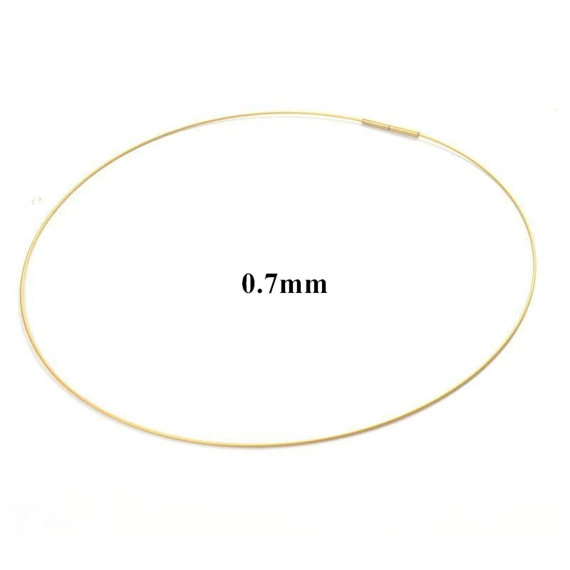 MKENDN Waterproof Non-fading Steel Wire Rope Necklace For DIY Pendant Jewelry Making Accessories for Men Women Gifts