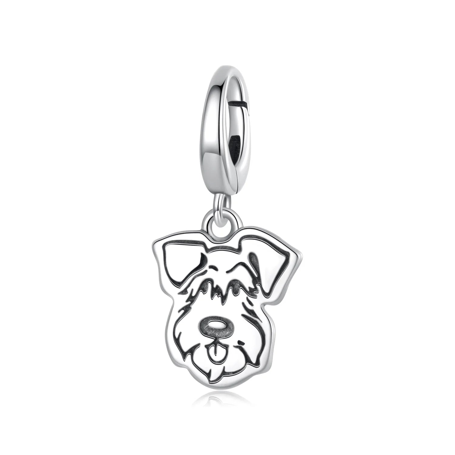 WOSTU Breloques en argent sterling 925 représentant un chien - Pendentif mignon avec fermoir animal - Idéal pour la création de bracelets et colliers - Cadeau parfait pour les amoureux des animaux