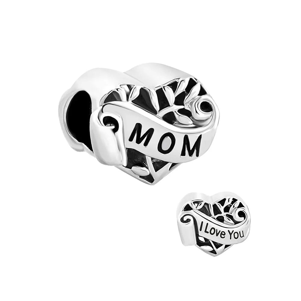 2025 Europe NEW 925 Sterling Silver Family Charm Dangle Pendant Bead Fit Women Original Bracelet Jewelry For Gift Mom Brother