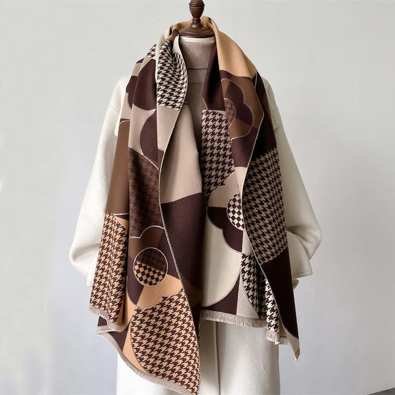 Cashmere Scarf for Women Thick Warm Winter Blanket Brand Female Luxury Quality Shawl Wrap Bufanda 2024 Poncho Echarpe Pashmina - Madeinsea©