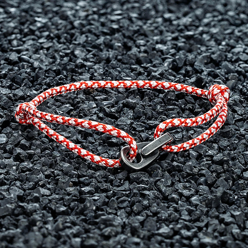MKENDN Vintage Oxidized Black Chain Link Rope Bracelet Men Women Stainless Steel Motorcycle Jewelry Water Drop Accessories Gifts