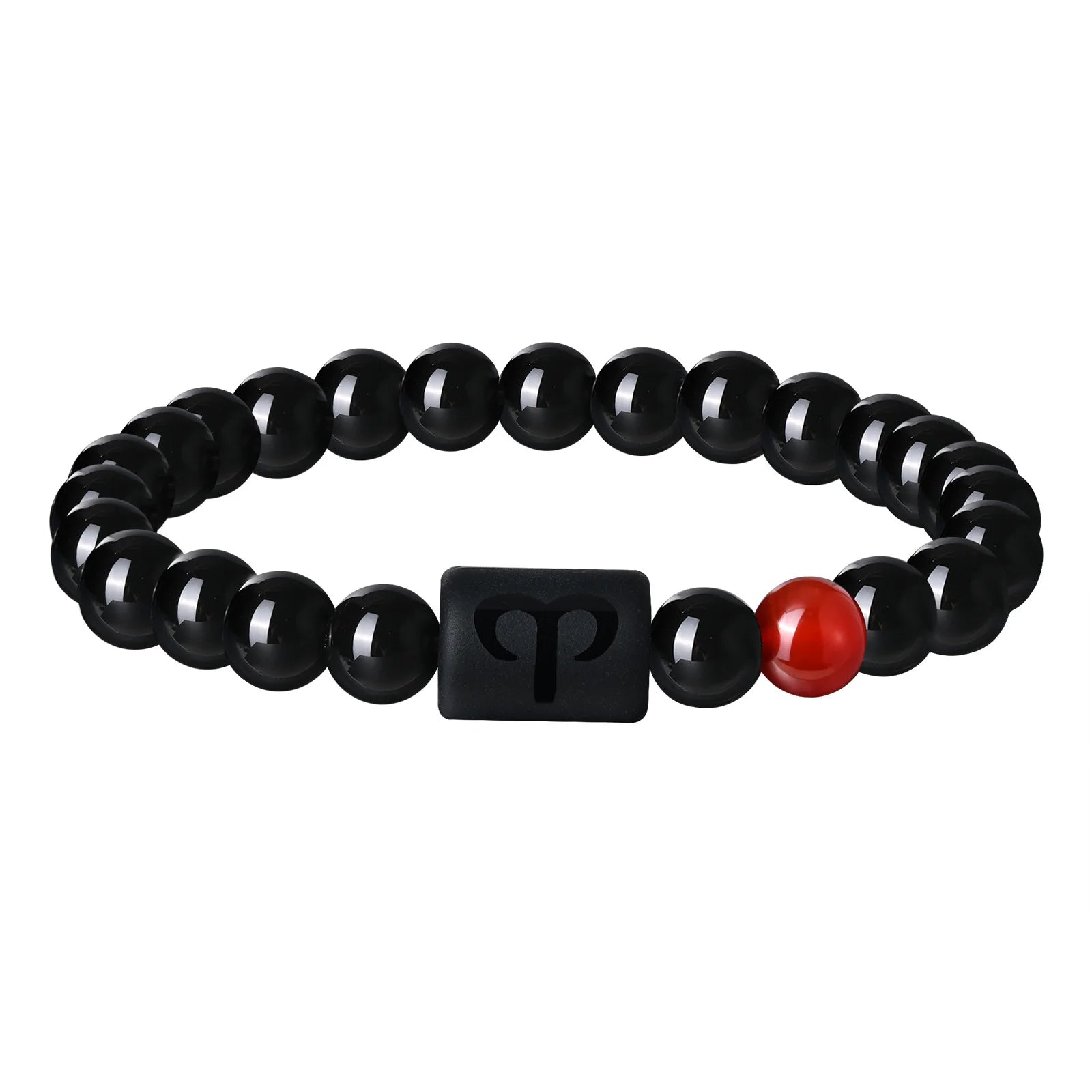 Vnox 12 Zodiac Charms Bracelets Gift for Men Dad,Both Sided Constellation Birthmonth Beaded Bracelet Wristband,Father's Day Gift