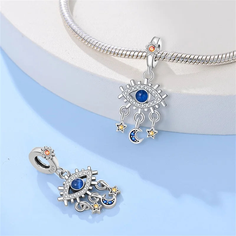 925 Silver Magic Tarot Series Lovers Death Sun StarsCharms Beads Fit 3mm 925 Original Bracelets DIY Birthday Jewelry Gift