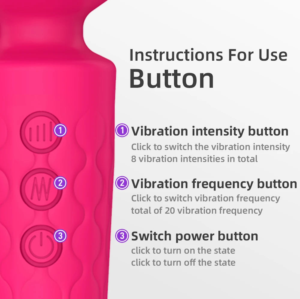 Powerful AV Vibrator Magic Wand 20 Speeds Clitoris Stimulator Sex Toys for Women G spot Massager Adult Female Sex Erotic Product